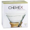 Vorgefaltetes Chemex Filterpapier, Halbkreis, passend für 6, 8, 10 Tassen, 100 Stück je Packung