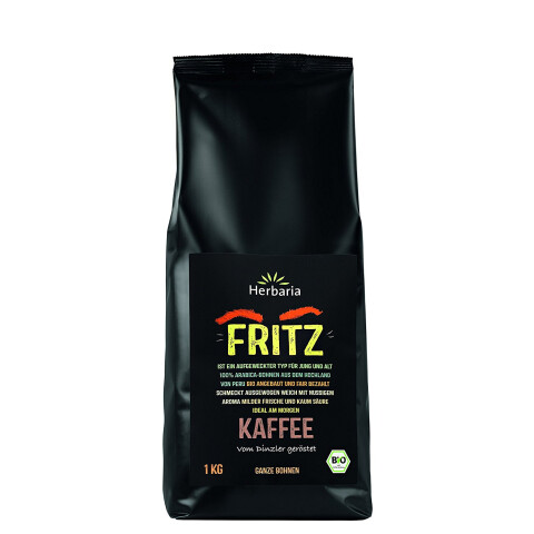 Herbaria Bio Kaffee "Fritz", 1kg, ganze Bohne -...