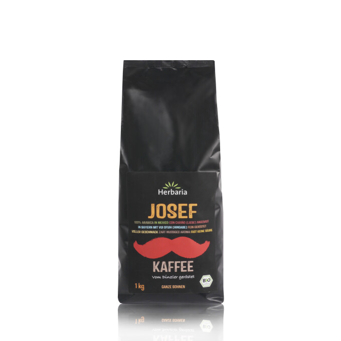 Herbaria Bio Kaffee Josef, 1kg, ganze Bohne - DE-ÖKO-006
