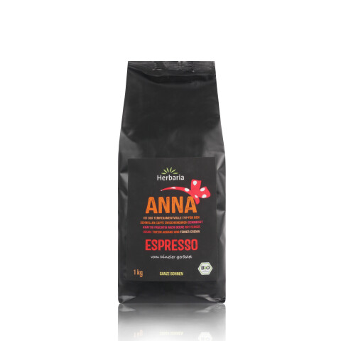 Herbaria Bio Espresso "Anna", 1kg, ganze Bohne - DE-ÖKO-006