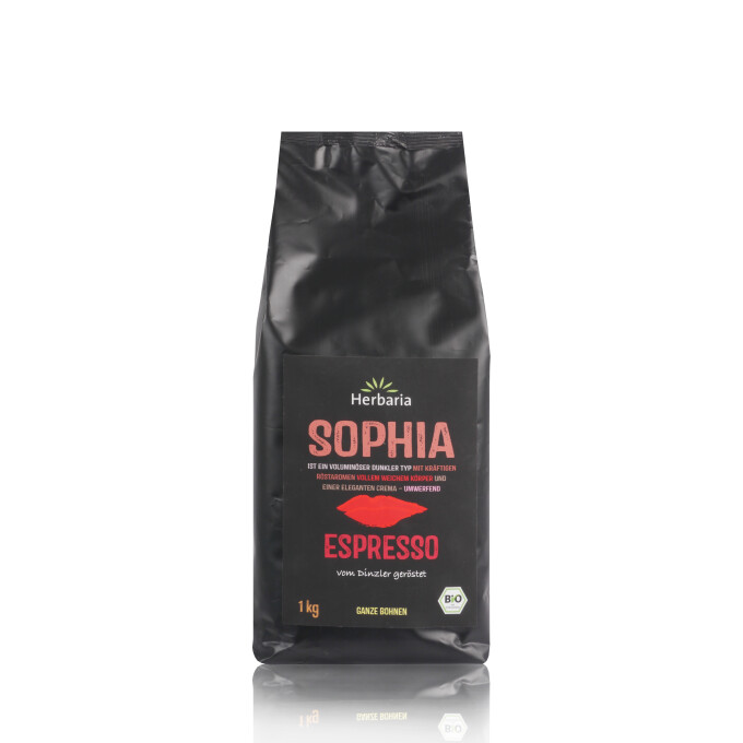 Herbaria Bio Espresso Sophia, 1kg, ganze Bohne - DE-ÖKO-006