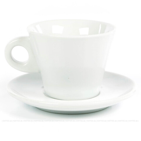 Saquella Caffe Milchkaffeetasse mit Unterteller - Model PARIS
