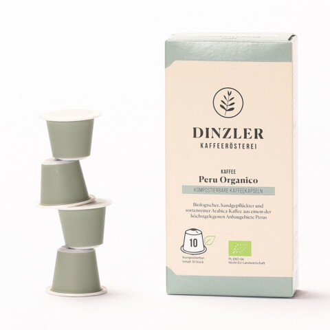 Dinzler Kaffeerösterei Kaffeekapseln Peru Organico (10 Stück)