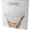 Vorgefaltetes Chemex Filterpapier, rundes Pappier, ungefaltet, passend für 6, 8, 10 Tassen, 100 Stück je Packung