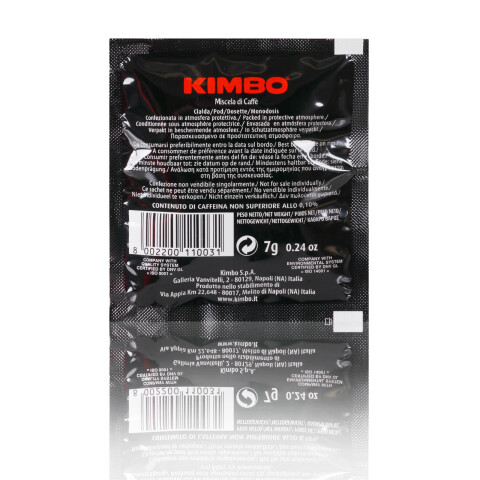 Kimbo Decaffeinato entkoffenierter Espresso ESE Pads 50...
