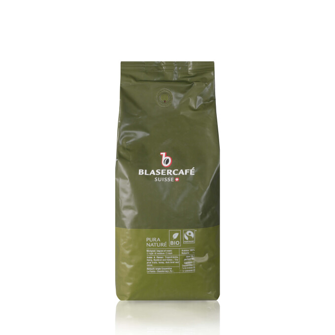 Blasercafé Pura Nature, BIO & Fairtrade DE-ÖKO-037, Kaffeebohnen, 1kg
