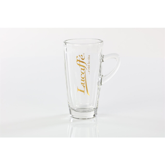Lucaffe Latte/Teeglas mit Henkel