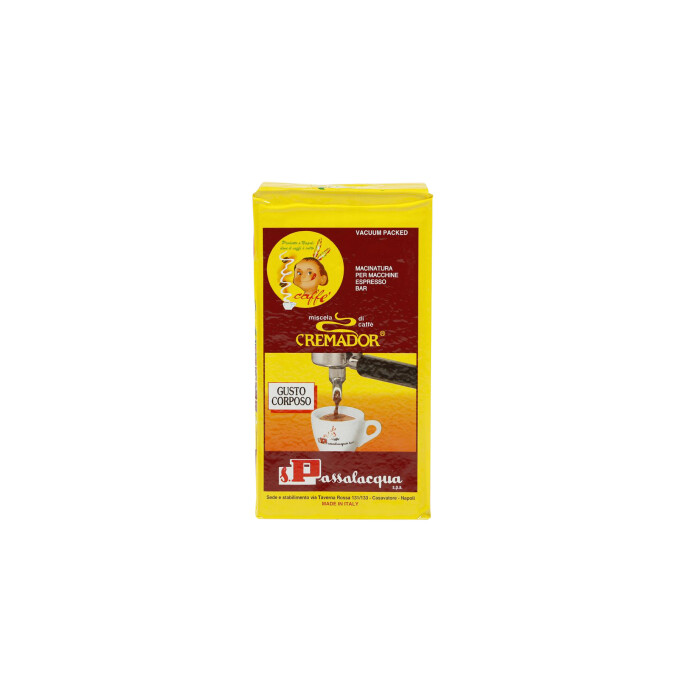 PASSALACQUA Cremador, gemahlener Kaffee, für Siebträgermaschinen geeignet, 250g